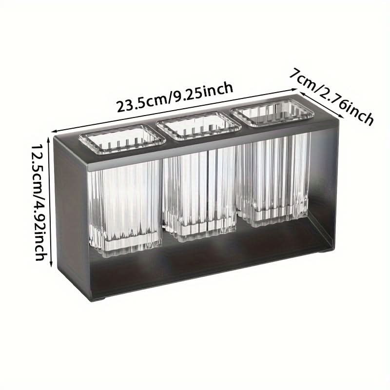 Utensil Holder Multi-Compartment With Drain