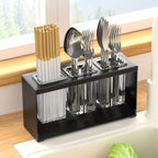 Utensil Holder Multi-Compartment With Drain