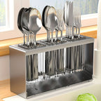 Utensil Holder Multi-Compartment With Drain