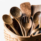 Utensil Set Solid Teak Scratch-Resistant 9-Piece