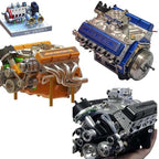 V8 Engine Model Kit Gasoline-Powered CNC-Machined Metal