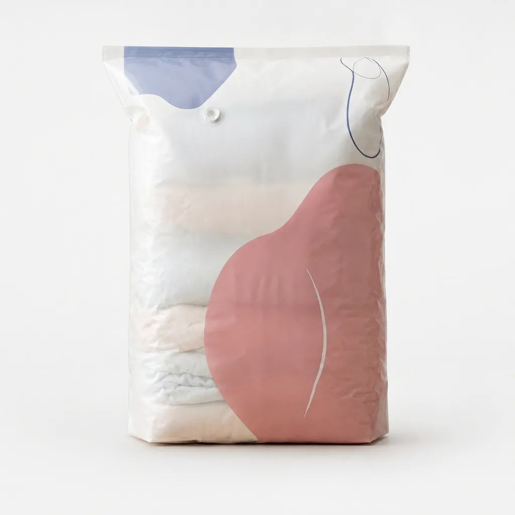 Vacuum Storage Bags No-Pump Valve Reusable & Water-Resistant