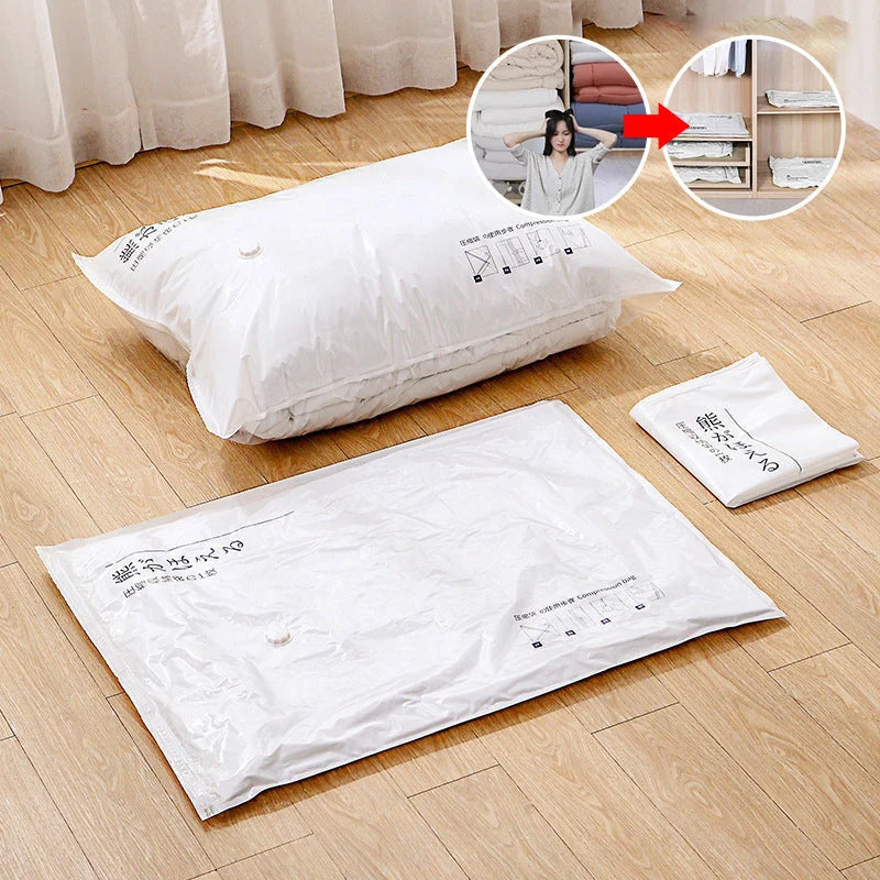 Vacuum Storage Bags Space-Saving Hand Pump Included