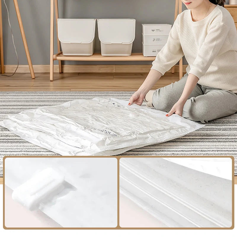 Vacuum Storage Bags Space-Saving Hand Pump Included