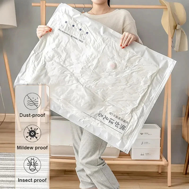 Vacuum Storage Bags Space-Saving Hand Pump Included