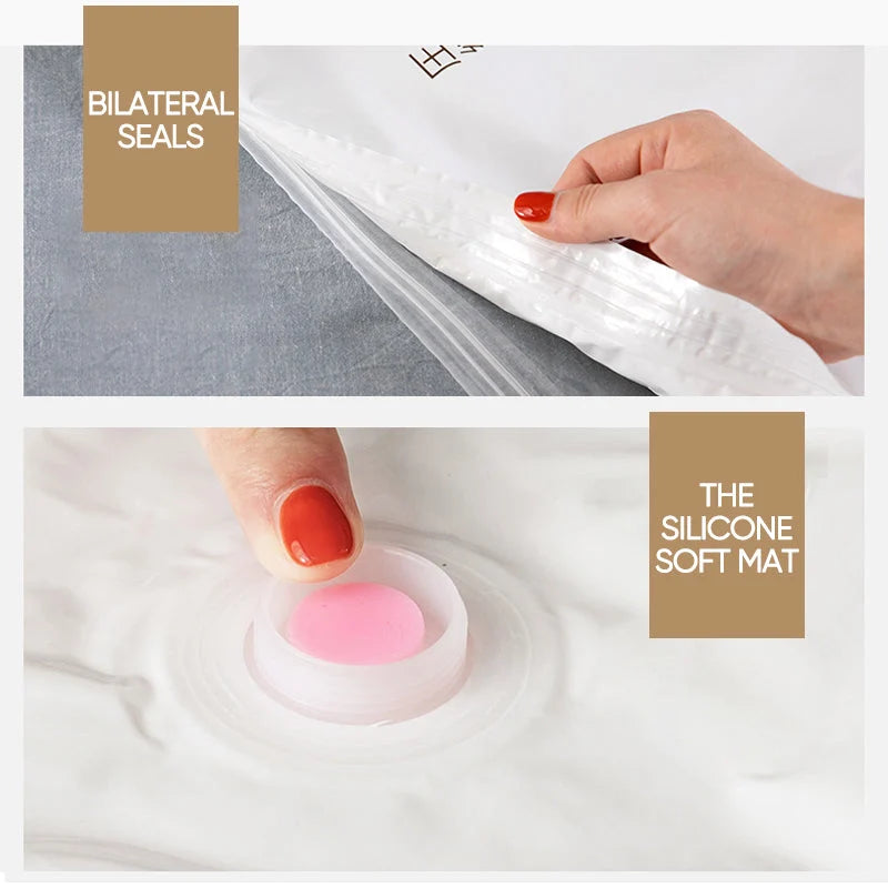 Vacuum Storage Bags Space-Saving Hand Pump Included