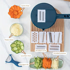 Vegetable Chopper 12 Functions Interchangeable Blades