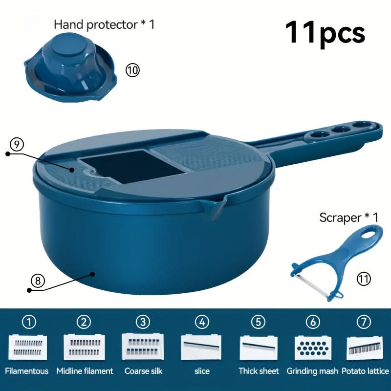 Vegetable Chopper 12 Functions Interchangeable Blades