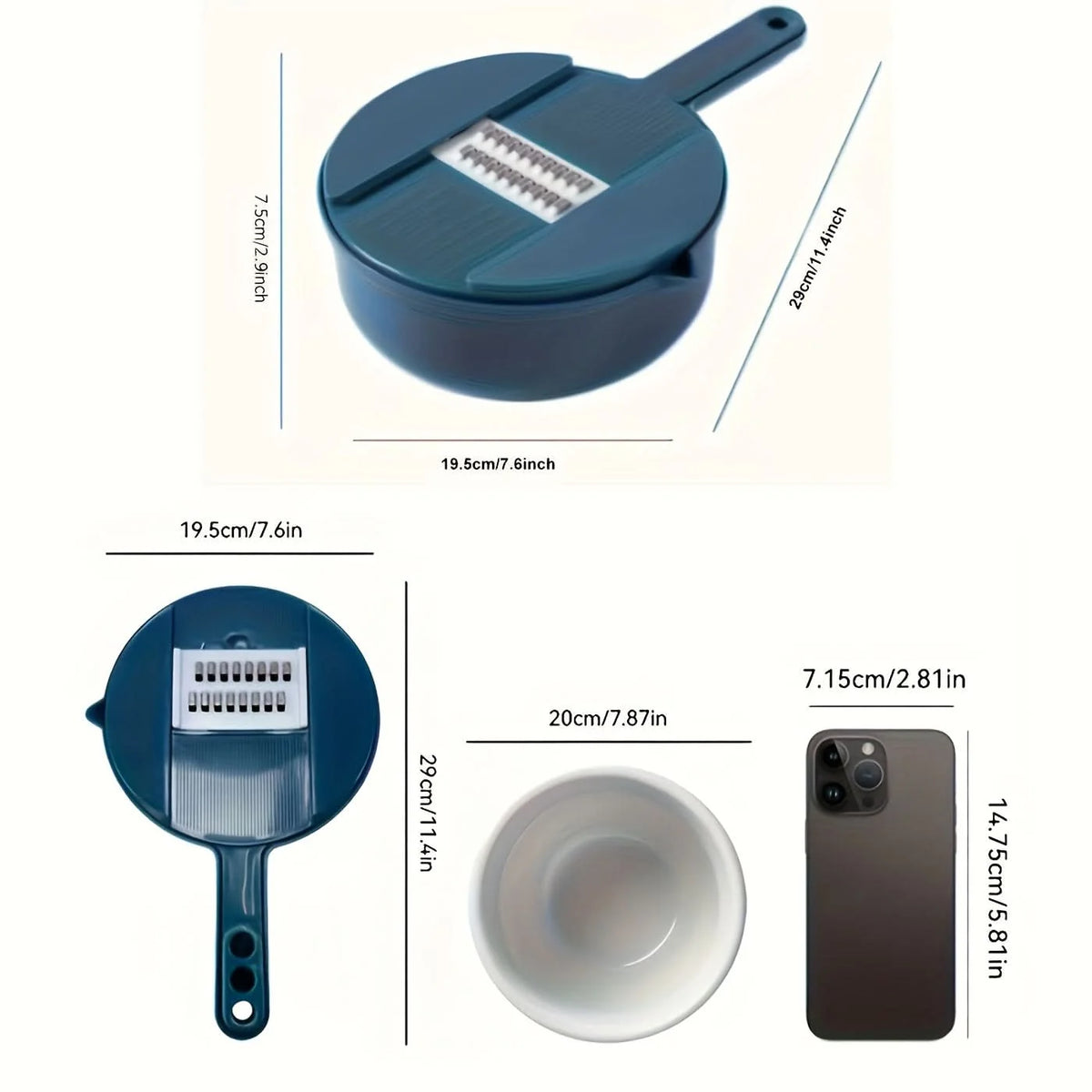 Vegetable Chopper 12 Functions Interchangeable Blades