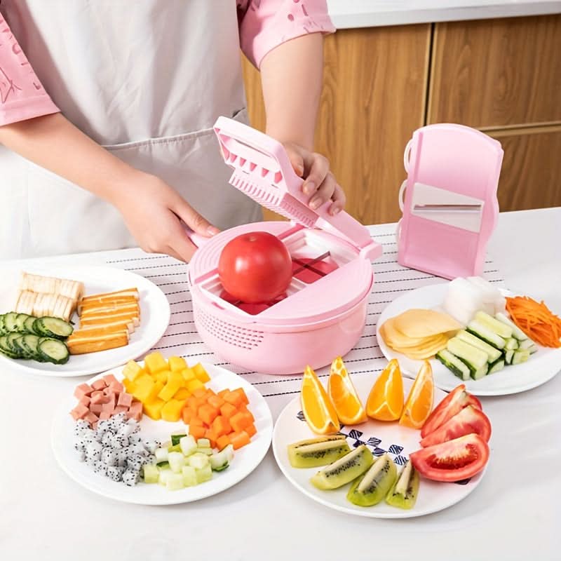 Vegetable Chopper 12 Functions Interchangeable Blades