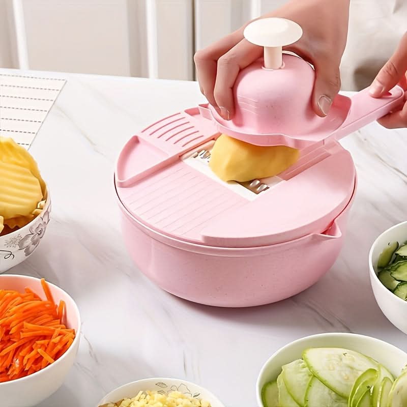 Vegetable Chopper 12 Functions Interchangeable Blades