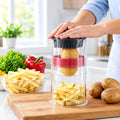 Vegetable Chopper Dual Stainless Steel Blades Integrated Container