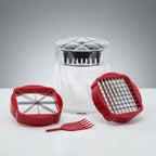 Vegetable Chopper Dual Stainless Steel Blades Integrated Container