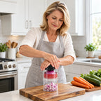 Vegetable Chopper Dual Stainless Steel Blades Integrated Container