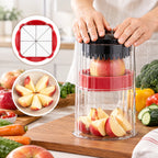 Vegetable Chopper Dual Stainless Steel Blades Integrated Container