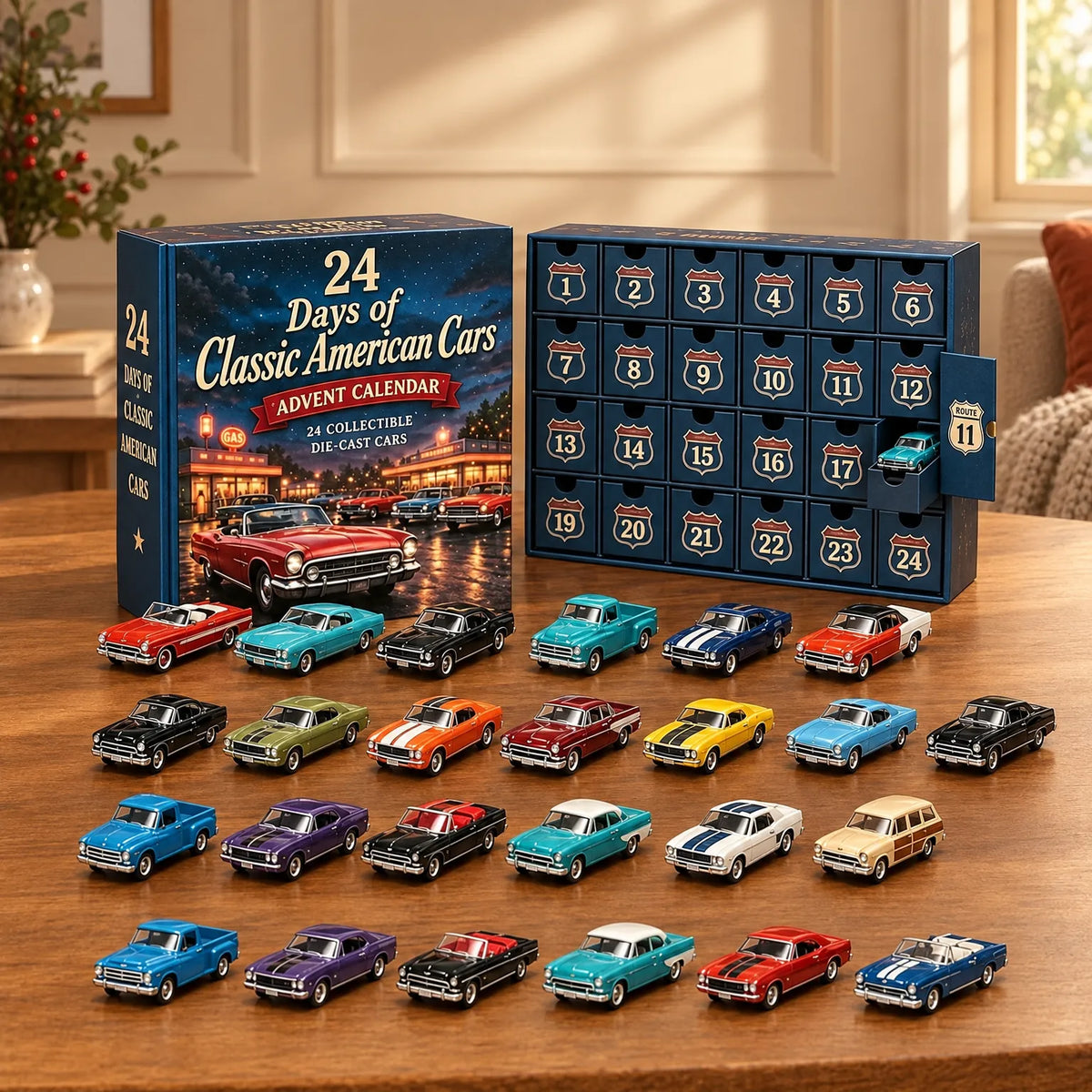 Vehicle Advent Calendar 24 Cast Metal Models