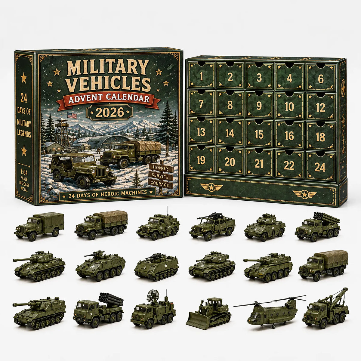 Vehicle Advent Calendar 24 Die-Cast Models