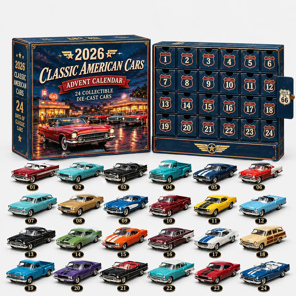 Vehicle Advent Calendar 24 Die-Cast Models