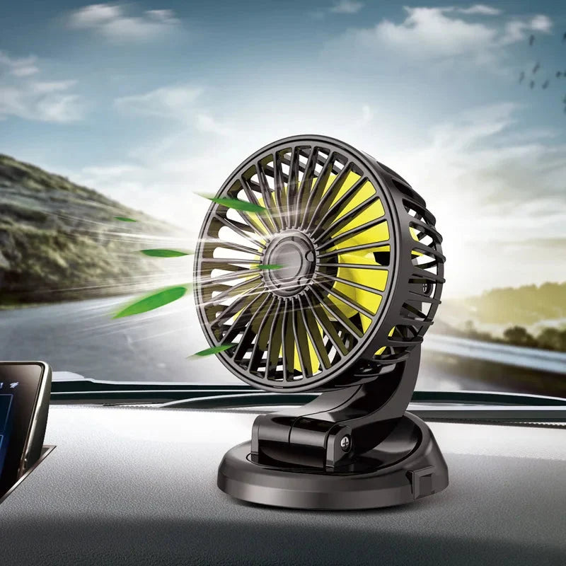 Vehicle Dashboard Fan 360 Degree Rotating Multi-Voltage