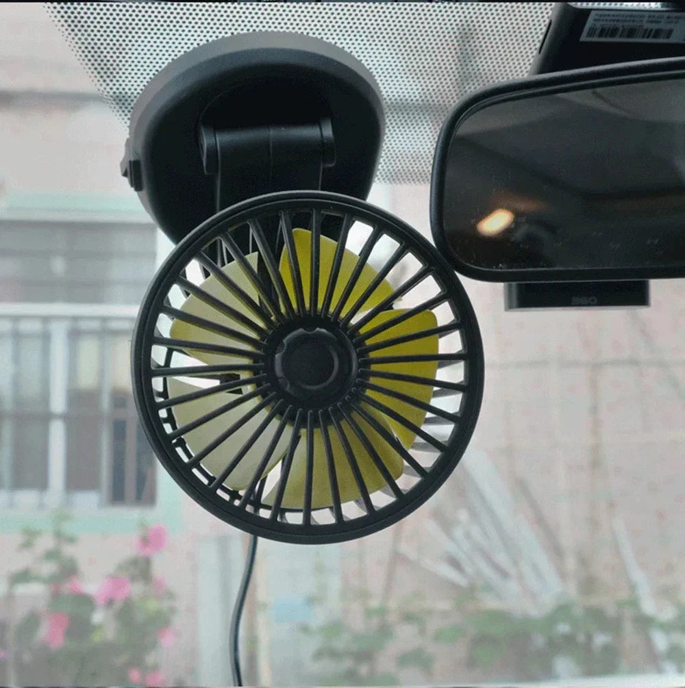 Vehicle Dashboard Fan 360 Degree Rotating Multi-Voltage