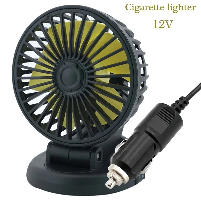 Vehicle Dashboard Fan 360 Degree Rotating Multi-Voltage