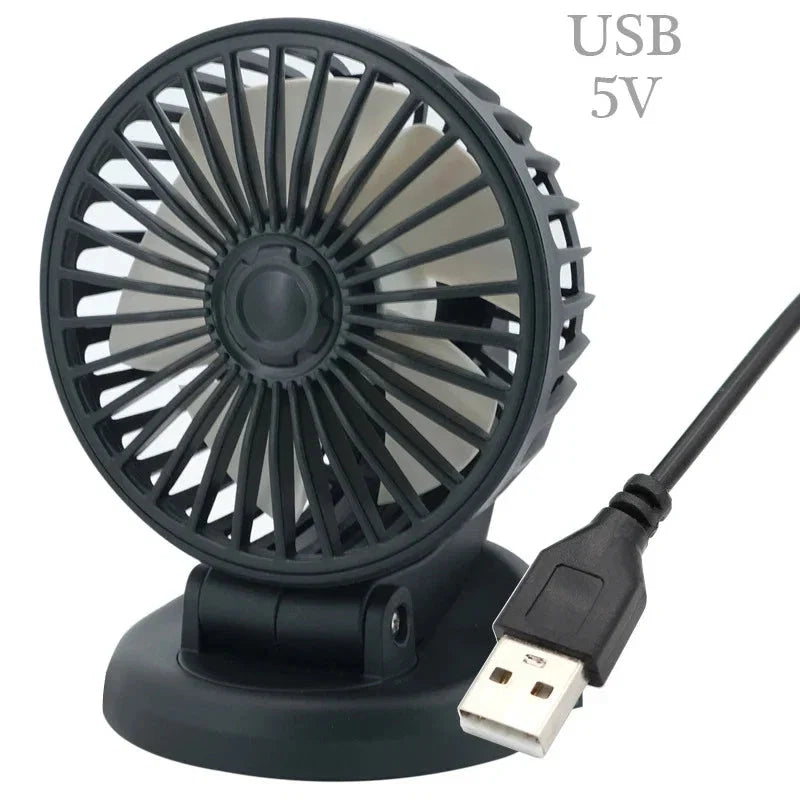 Vehicle Dashboard Fan 360 Degree Rotating Multi-Voltage