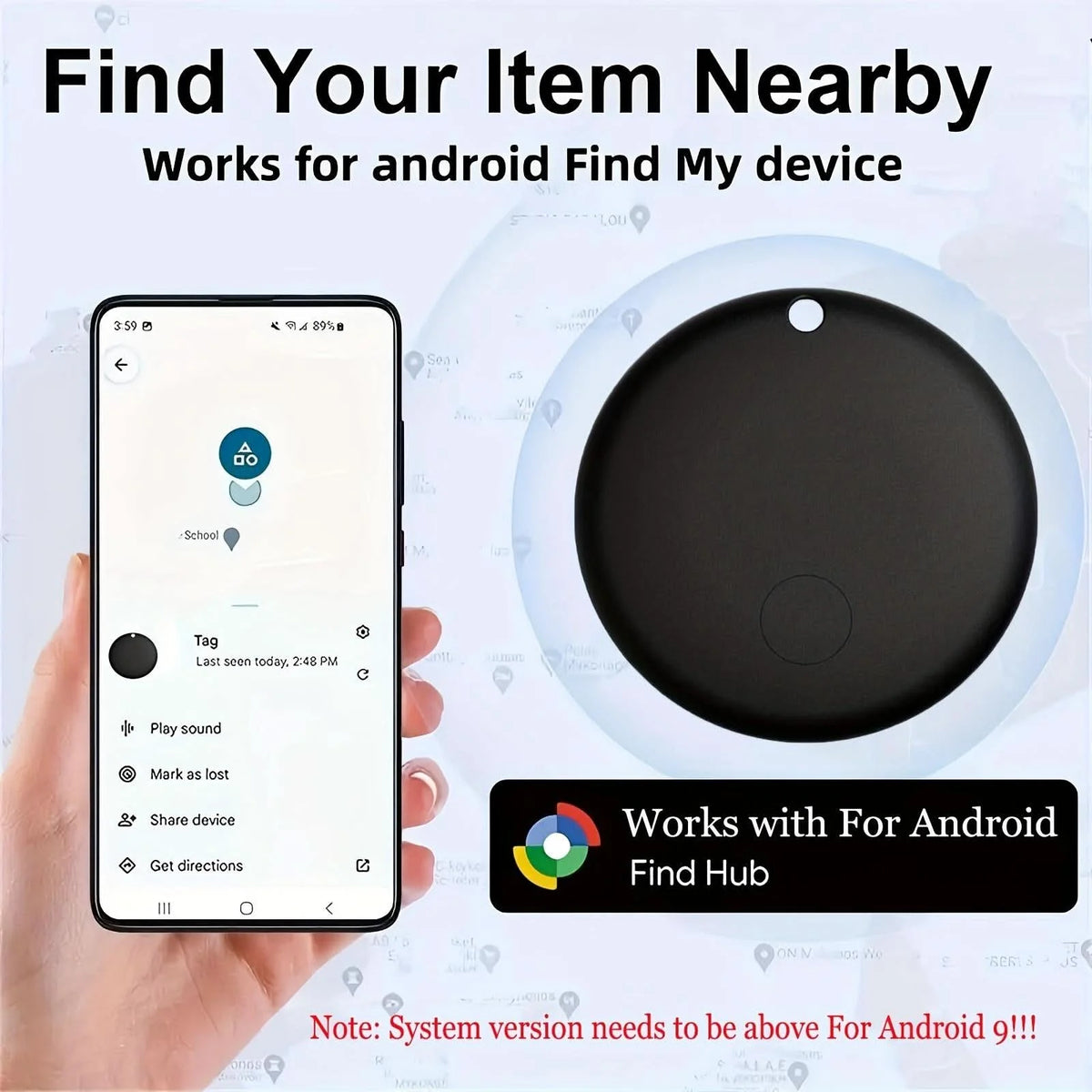 Vehicle Tracker Find My Compatible Battery-Powered Audio Alert