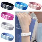Vibrating Alarm Wristband LED Time Display Adjustable Silicone Band