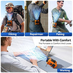 Waist Fan Hands-Free Clip-On Adjustable Speeds USB Rechargeable