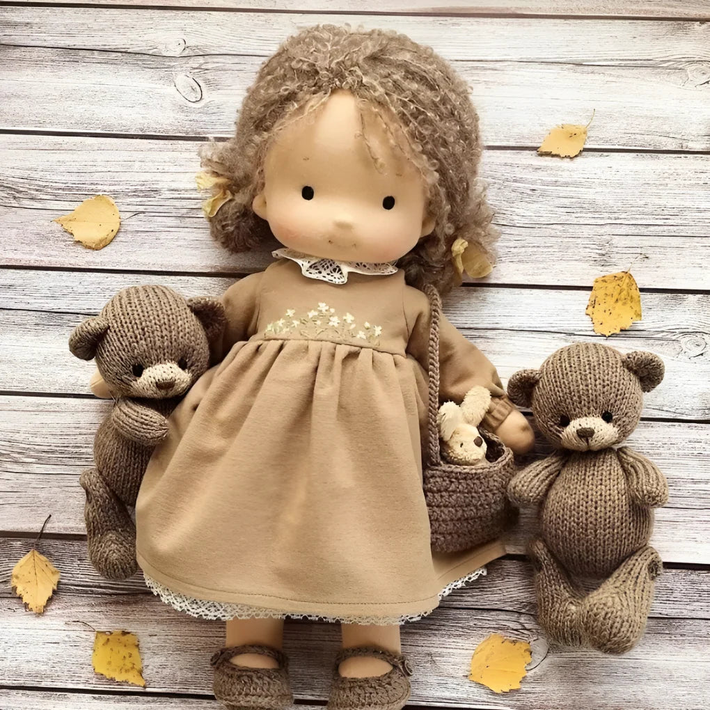 Waldorf Doll Cotton Exterior Wool Filling