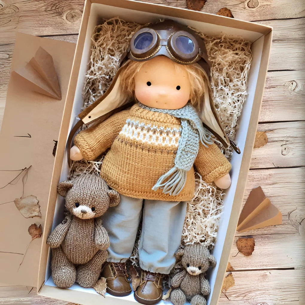 Waldorf Doll Cotton Exterior Wool Filling