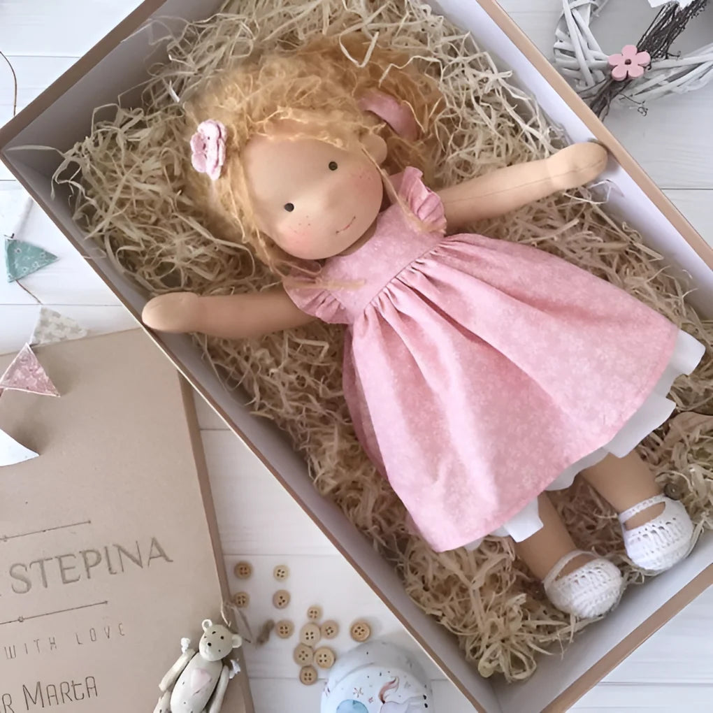 Waldorf Doll Cotton Exterior Wool Filling