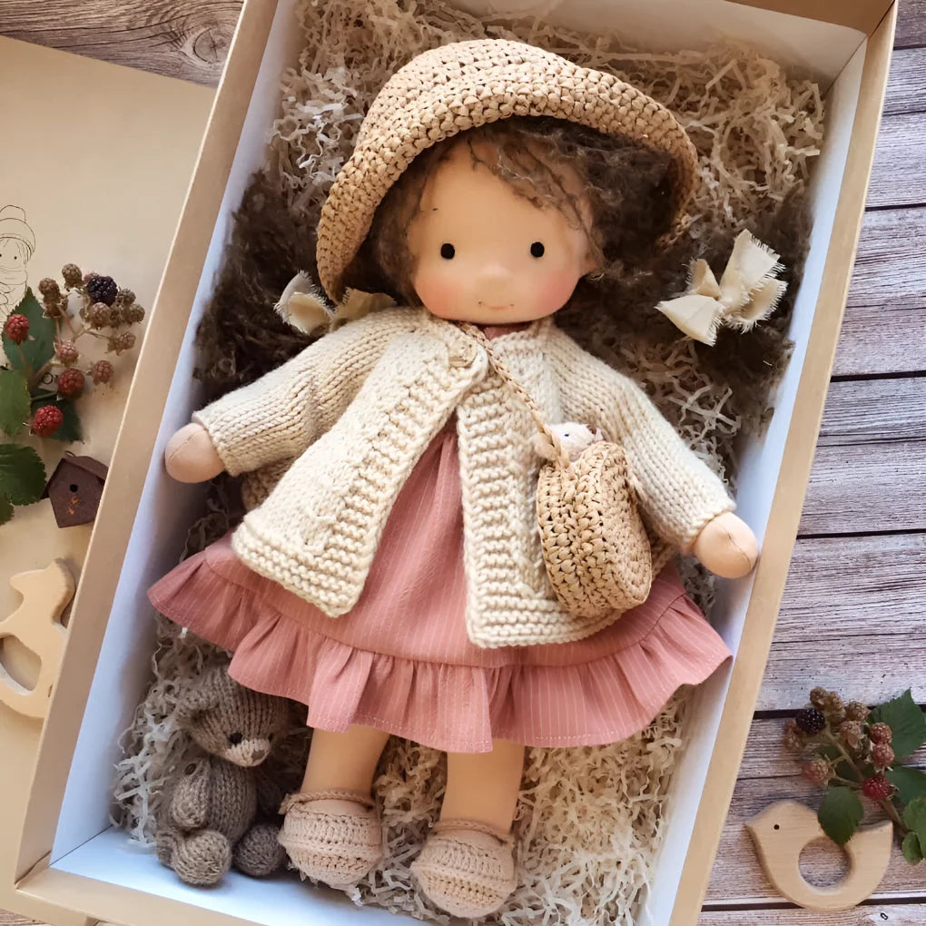 Waldorf Doll Cotton Exterior Wool Filling
