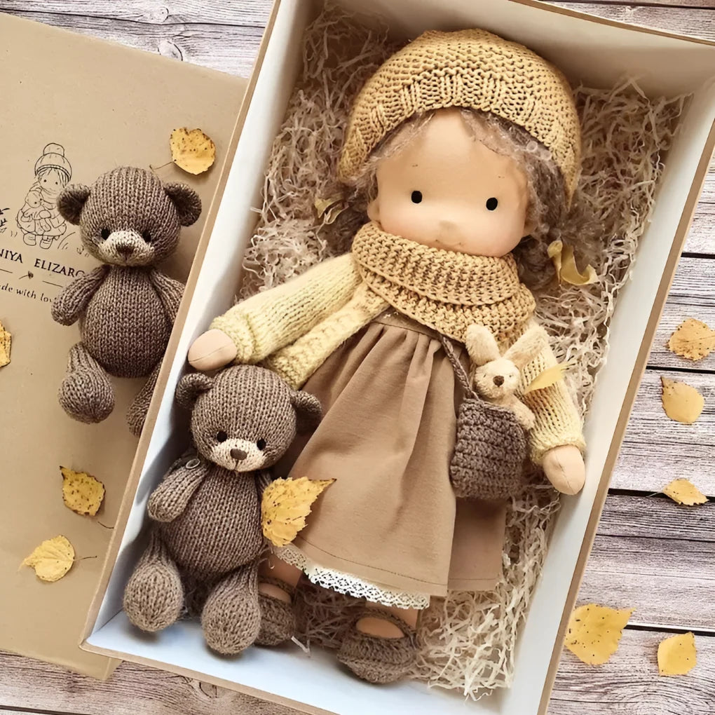 Waldorf Doll Cotton Exterior Wool Filling