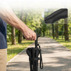 Walking Cane Folding Seat Height Adjustable Lightweight Aluminum