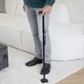 Walking Cane Height-Adjustable 4-Point Base & LED Light