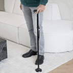 Walking Cane Height-Adjustable 4-Point Base & LED Light