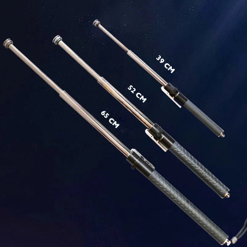 Walking Stick Button-Activated Pop-Up Shock-Absorbing Grip
