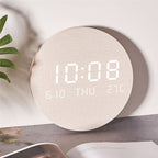 Wall Clock Digital Display Cordless Minimalist Design