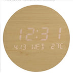 Wall Clock Digital Display Cordless Minimalist Design