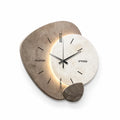 Wall Clock Minimalist Moon Motif Battery-Powered Optional LED