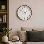 Wall Clock Scandinavian Solid Wood Silent Sweep