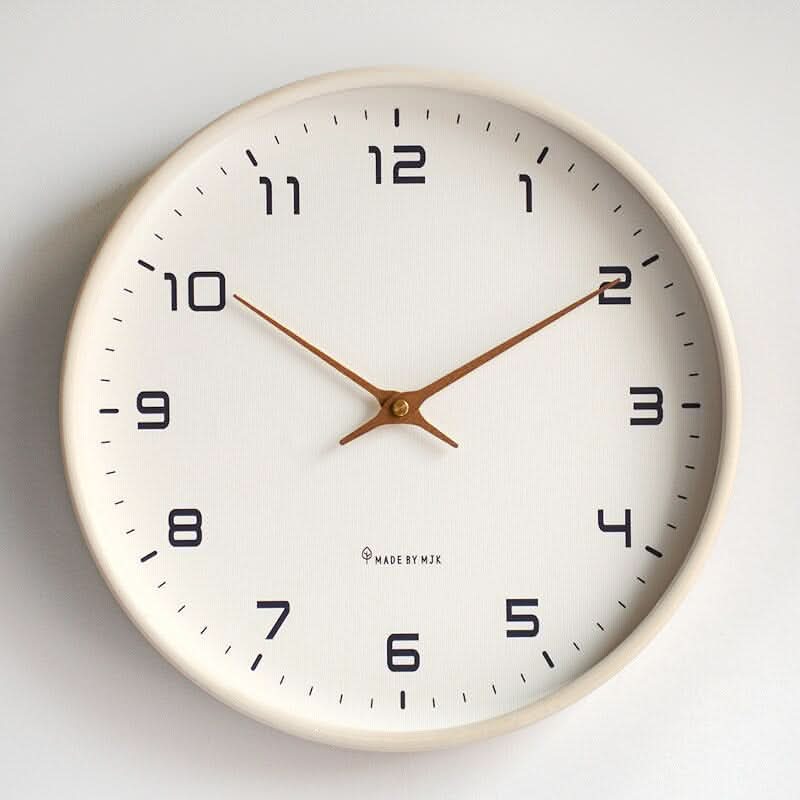 Wall Clock Scandinavian Solid Wood Silent Sweep