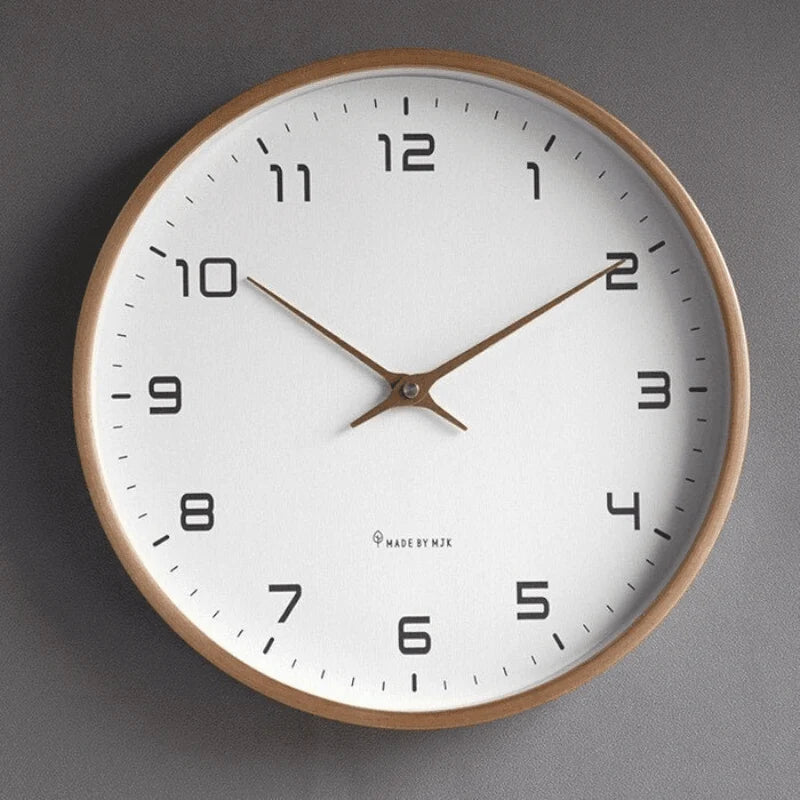 Wall Clock Silent Quartz Minimalist PVC 9.45 Inch