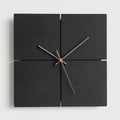 Wall Clock Silent Quartz Movement Minimalist Design Wood & ABS Plastic