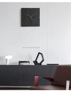 Wall Clock Silent Quartz Movement Minimalist Design Wood & ABS Plastic