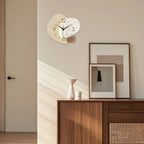 Wall Clock Silent Quartz Organic Double Design Marble Pattern