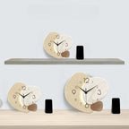 Wall Clock Silent Quartz Organic Double Design Marble Pattern