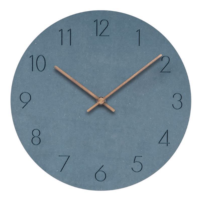 Wall Clock Silent Scandinavian Walnut Hands