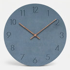 Wall Clock Silent Scandinavian Walnut Hands